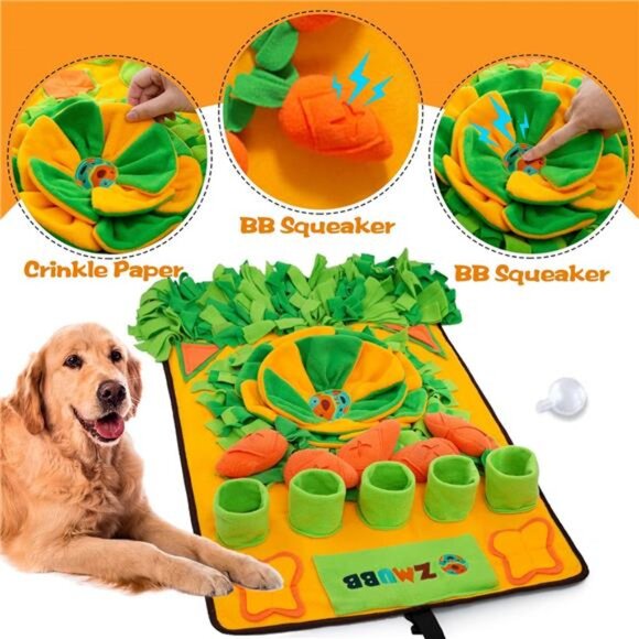 Pet Snuffle Mat for Dogs Sniff Mat Nosework Feeding Mat Slow Feeder Interactive - Picture 4 of 14
